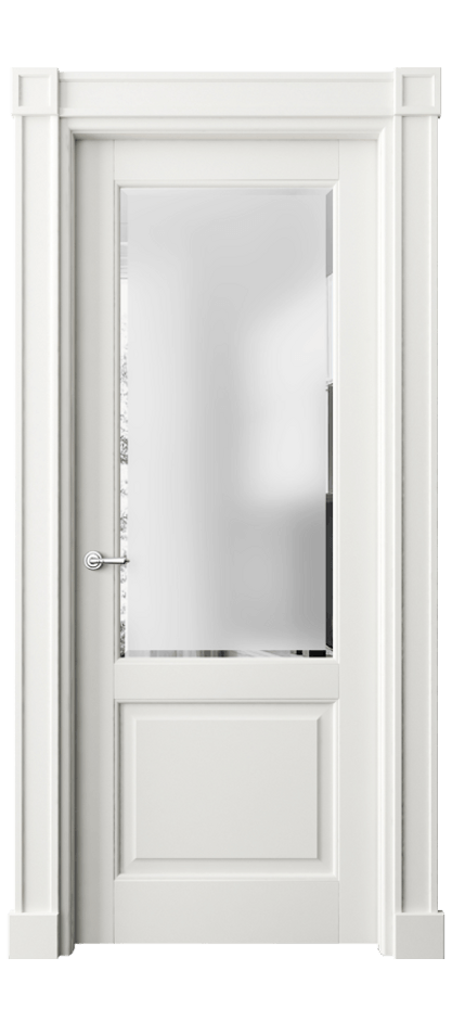 Дверь межкомнатная Тоскана Плано 6302 Матовый серый Сатинированное стекло с фацетом Гладкие пилястры с квадратными розетками МСР Цена 980071 ₸ Наличники уже входят в базовый комплект. Фабрика дверей Волховец 8 (800) 551 43 19 Межкомнатная дверь Тоскана Плано 6302 Матовый серый Сатинированное стекло с фацетом Цена 980071 ₸ | Volhovec