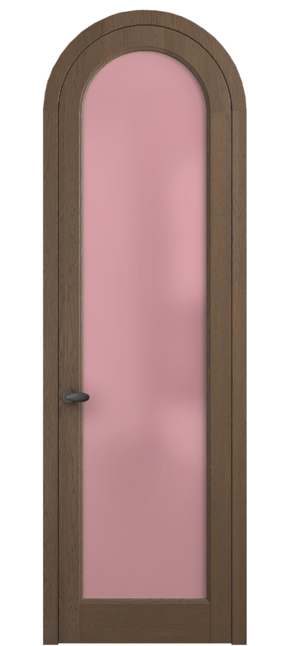 Межкомнатная дверь Palazzo 6814 Дуб туманный матовый Сатинированное розовое стекло, триплекс, 6мм Цена 1211400 ₸ | Volhovec