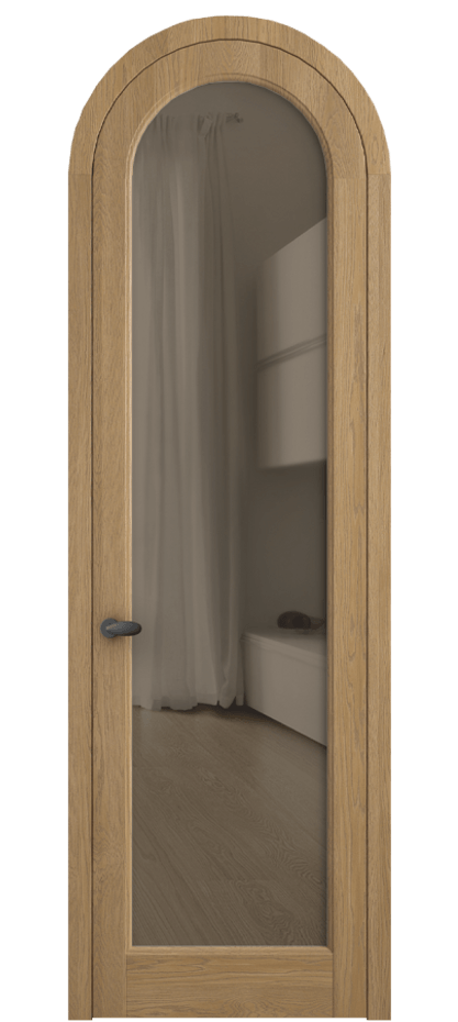 Межкомнатная дверь Палаццо 6814 Дуб пшеничный матовый Прозрачное бронзовое стекло, триплекс Цена 1559998 ₸ | Volhovec