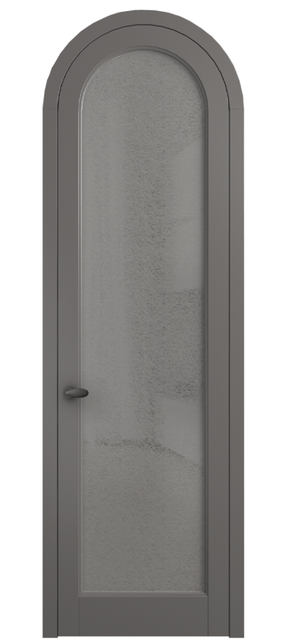 Межкомнатная дверь Палаццо 6814 Матовый классический серый Фактурное серое стекло "Лёд", триплекс Цена 991562 ₸ | Volhovec