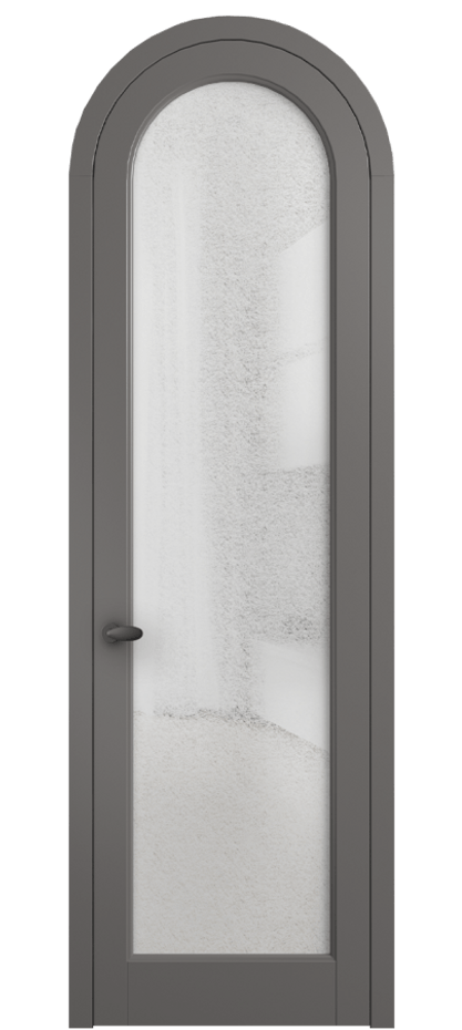 Межкомнатная дверь Палаццо 6814 Матовый классический серый Фактурное стекло "Лёд", триплекс Цена 991562 ₸ | Volhovec