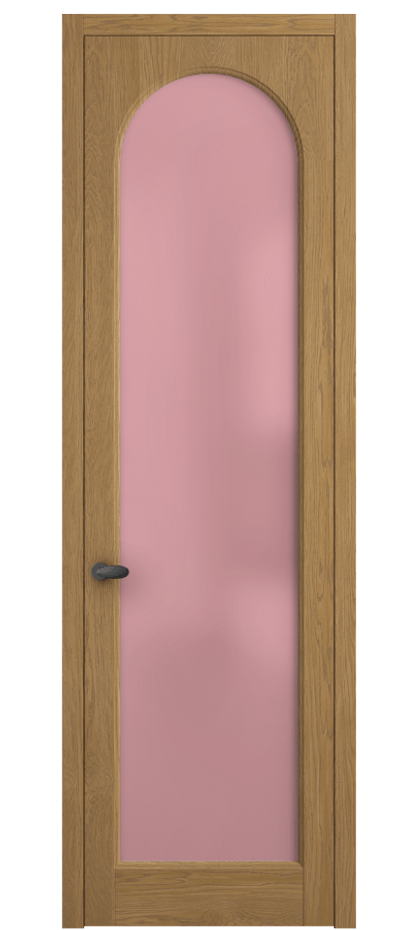 Межкомнатная дверь Palazzo 6804 Дуб солнечный матовый Сатинированное розовое стекло, триплекс, 6мм Цена 871200 ₸ | Volhovec