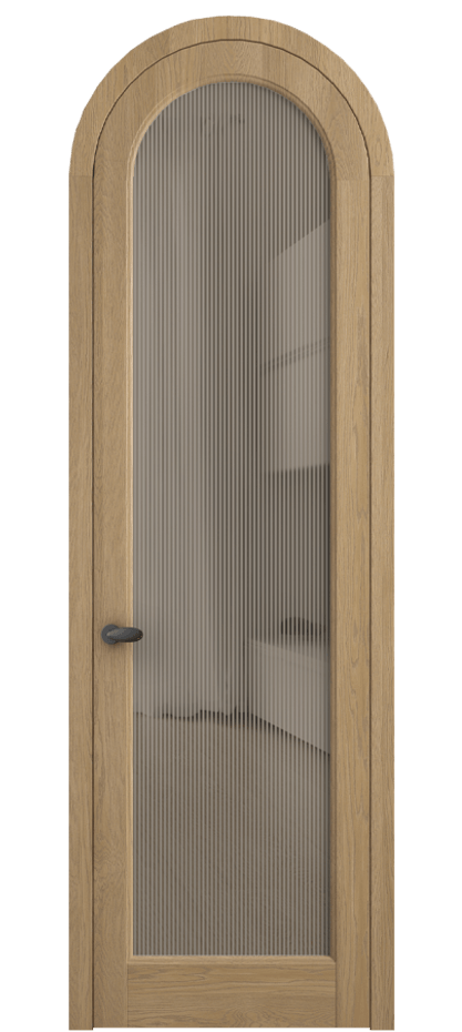 Межкомнатная дверь Палаццо 6814 Дуб соломенный матовый Рифлёное бронзовое стекло "Дюна", триплекс Цена 1605358 ₸ | Volhovec