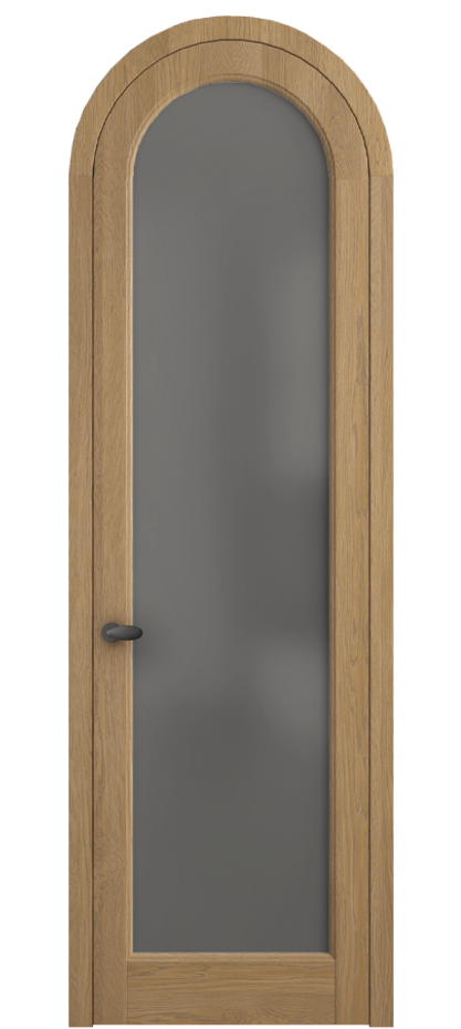 Межкомнатная дверь Palazzo 6814 Дуб пшеничный матовый Сатинированное серое стекло, триплекс Цена 1287600 ₸ | Volhovec