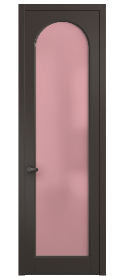 Межкомнатная дверь Palazzo 6804 Матовый антрацит Сатинированное розовое стекло, триплекс Цена 605500 ₸ | Volhovec