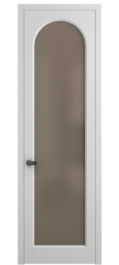 Межкомнатная дверь Palazzo 6804 Матовый белоснежный Сатинированное бронзовое стекло, триплекс Цена 605500 ₸ | Volhovec