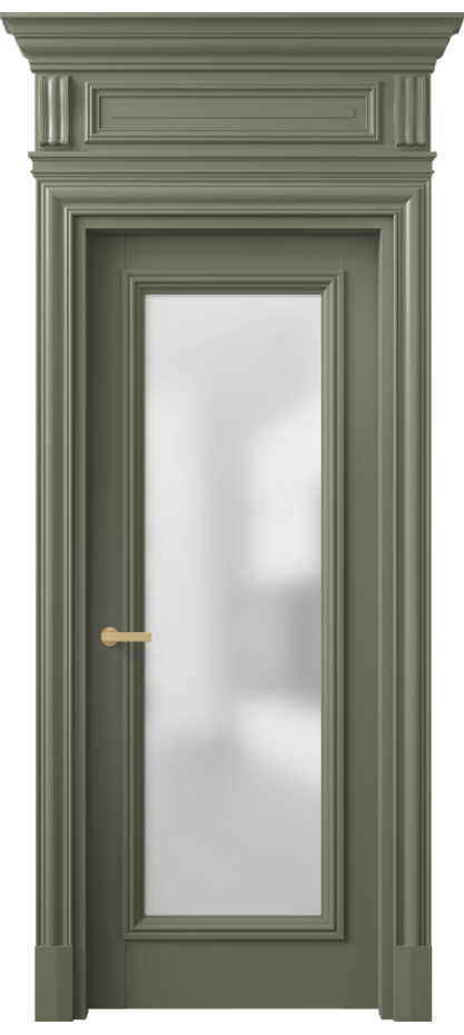 Межкомнатная дверь Антик 7300 Матовый оливковый тёмный Сатинированное стекло Цена 1211936 ₸ | Volhovec