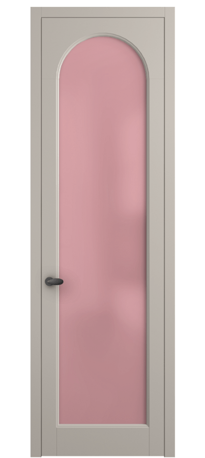 Межкомнатная дверь Palazzo 6804 Матовый светло-бежевый Сатинированное розовое стекло, триплекс Цена 605500 ₸ | Volhovec