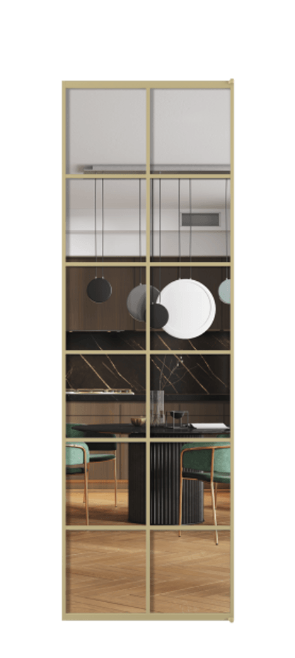 Алюминиевая дверь АЛПЛ040.05  Прозрачное стекло "Кристал Вижн", калёное Цена 1100207  | Volhovec