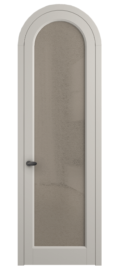 Межкомнатная дверь Палаццо 6814 Матовый облачно-серый Фактурное бронзовое стекло "Лёд", триплекс Цена 991562 ₸ | Volhovec