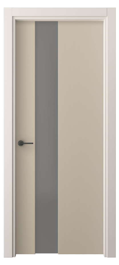 Межкомнатная дверь Freedom 4224 ПЭТ серо-коричневый  Сатинированное серое стекло, триплекс Цена 192200 ₸ | Volhovec