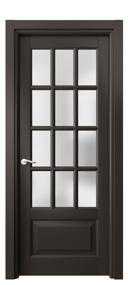 Межкомнатная дверь Лигнум 0728 Матовый антрацит Сатинированное стекло Цена 876952 ₸ | Volhovec