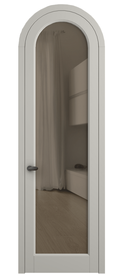 Межкомнатная дверь Palazzo 6814 Матовый тёплый серый Прозрачное бронзовое стекло, триплекс Цена 781000 ₸ | Volhovec