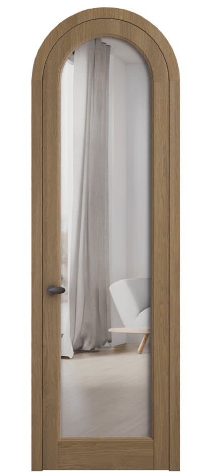 Межкомнатная дверь Палаццо 6814 Дуб мускатный матовый Двустороннее зеркало, триплекс Цена 1607626 ₸ | Volhovec