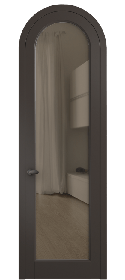 Межкомнатная дверь Палаццо 6814 Матовый антрацит Прозрачное бронзовое стекло, триплекс Цена 946202 ₸ | Volhovec