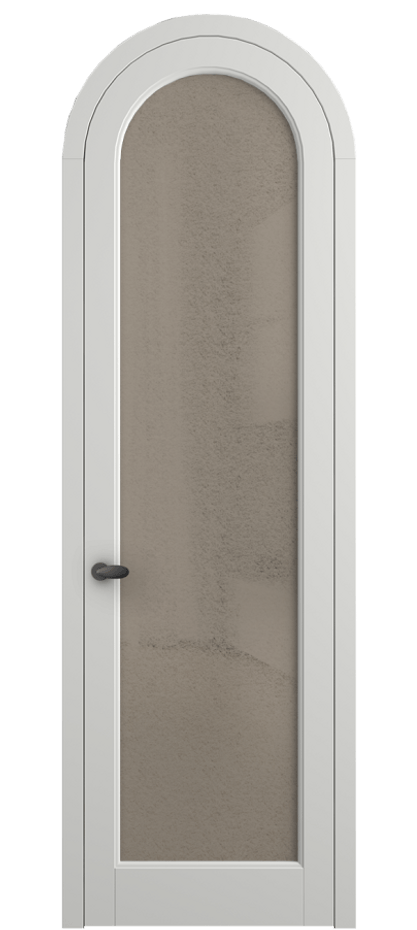 Межкомнатная дверь Palazzo 6814 Матовый светло-серый Фактурное бронзовое стекло "Лёд", триплекс Цена 818400 ₸ | Volhovec