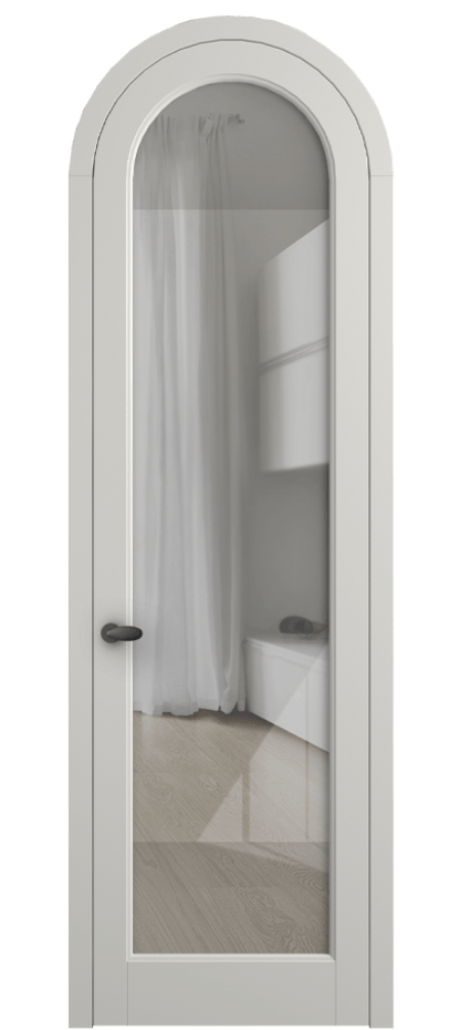 Межкомнатная дверь Палаццо 6814 Матовый серый Рефлективное прозрачное стекло "Stopsol", калёное Цена 1006682 ₸ | Volhovec