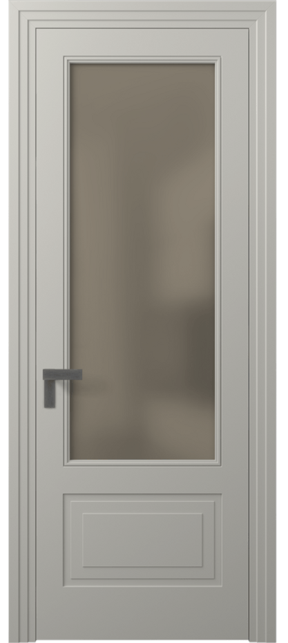 Межкомнатная дверь Рокка 8342 Матовый тёплый серый Сатинированное бронзовое стекло, триплекс Цена 626716 ₸ | Volhovec