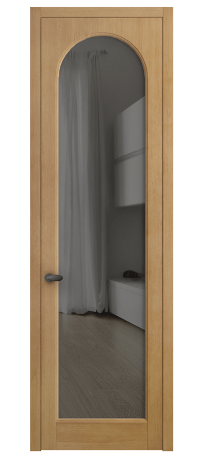Межкомнатная дверь Палаццо 6804 Бук натуральный матовый Прозрачное серое стекло, триплекс Цена 916869 ₸ | Volhovec
