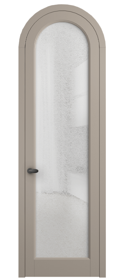 Межкомнатная дверь Палаццо 6814 Матовый бисквитный Фактурное стекло "Лёд", триплекс Цена 991562 ₸ | Volhovec