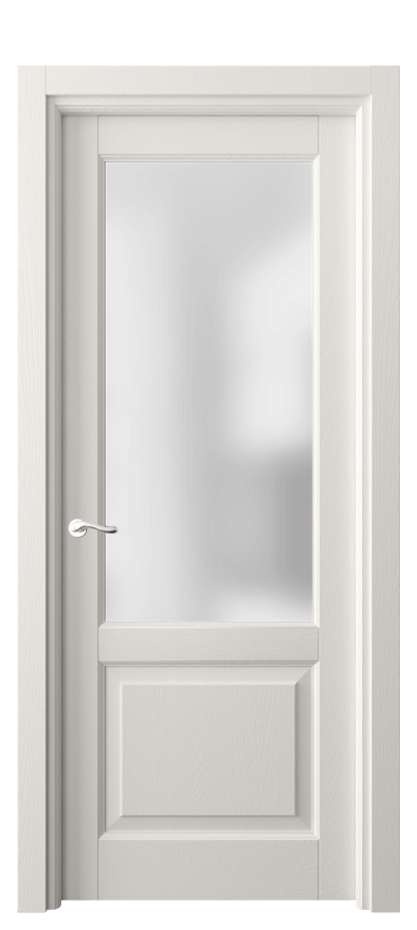 Межкомнатная дверь Лигнум 0740 Дуб пудровый белый Сатинированное стекло Цена 978256 ₸ | Volhovec