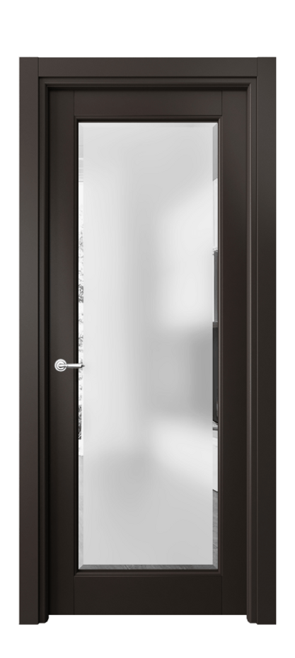 Межкомнатная дверь Тоскана Ромбо 6300 Матовый антрацит Сатинированное стекло с фацетом Цена 712900 ₸ | Volhovec