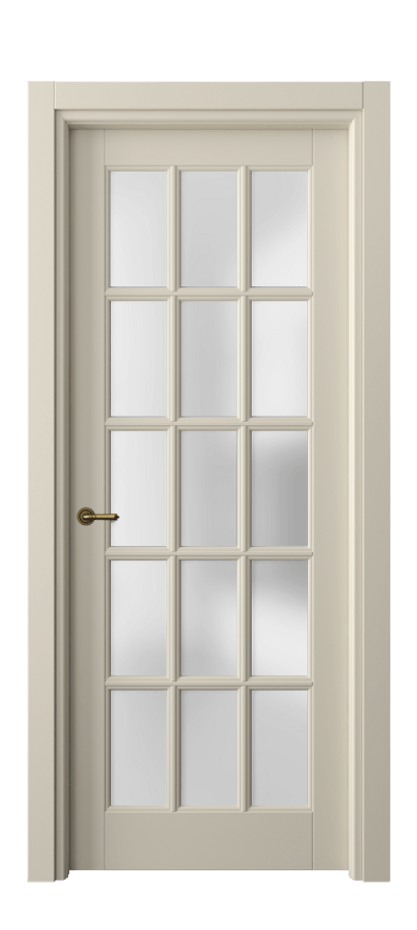 Межкомнатная дверь Тоскана Грильято 6311 Матовый бежево-серый Сатинированное стекло Цена 845956 ₸ | Volhovec