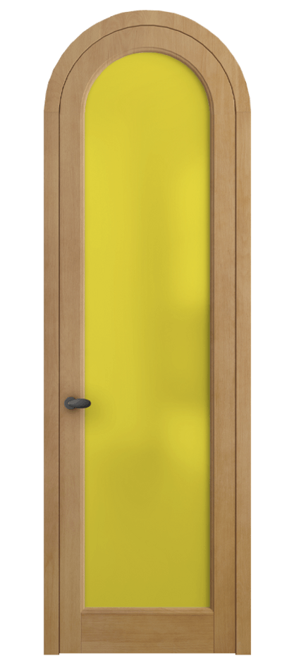 Межкомнатная дверь Palazzo 6814 Бук натуральный матовый Сатинированное жёлтое стекло, триплекс, 6мм Цена 1008600 ₸ | Volhovec