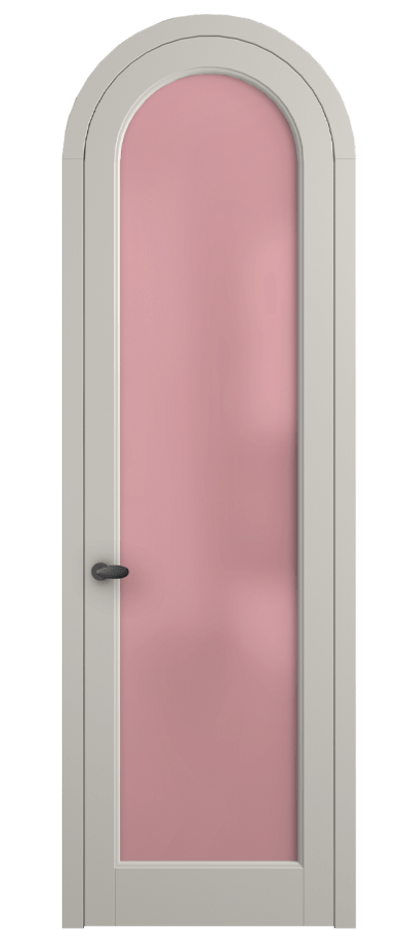 Межкомнатная дверь Palazzo 6814 Матовый облачно-серый Сатинированное розовое стекло, триплекс Цена 781000 ₸ | Volhovec