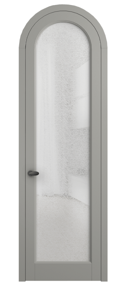 Межкомнатная дверь Палаццо 6814 Матовый нейтральный серый Фактурное стекло "Лёд", триплекс Цена 991562 ₸ | Volhovec