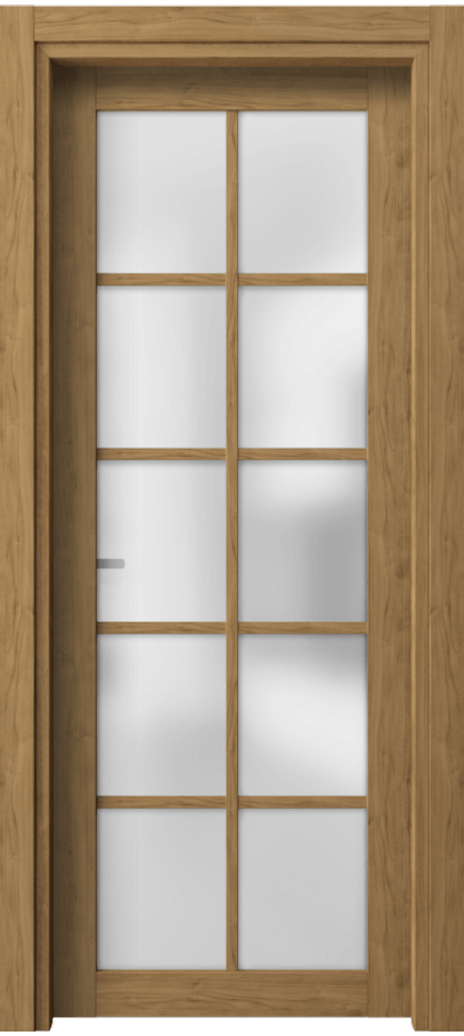 Межкомнатная дверь Neo 2106 Грецкий орех Сатинированное стекло Цена 164730 ₸ | Volhovec