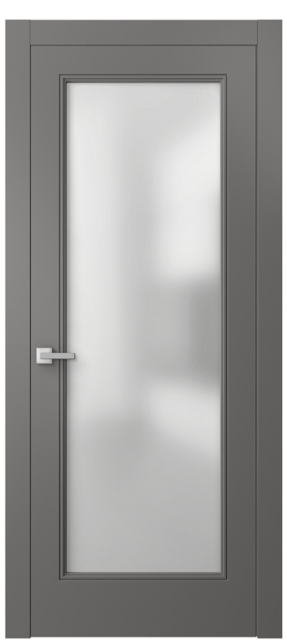 Межкомнатная дверь Linea 8300 Матовый классический серый Сатинированное стекло Цена 466120 ₸ | Volhovec