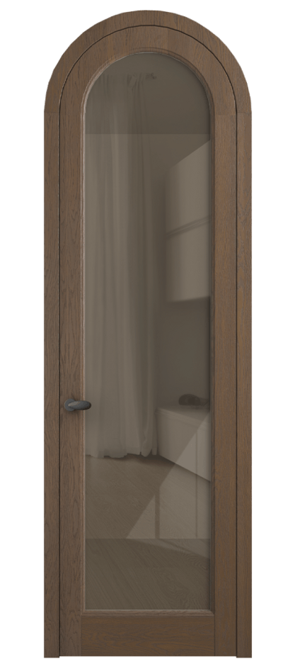 Межкомнатная дверь Палаццо 6814 Дуб туманный матовый Рефлективное бронзовое стекло "Стопсол", калёное Цена 1620478 ₸ | Volhovec