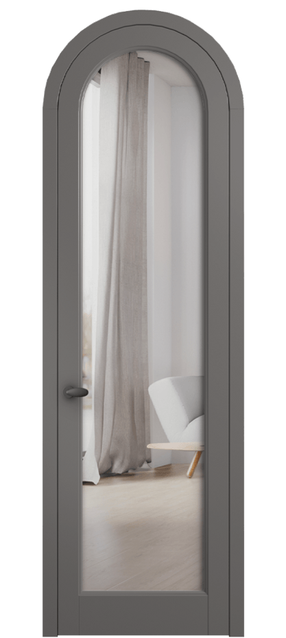 Межкомнатная дверь Палаццо 6814 Матовый классический серый Двустороннее зеркало, триплекс Цена 961322 ₸ | Volhovec