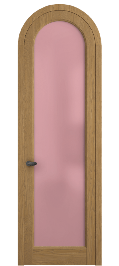 Межкомнатная дверь Palazzo 6814 Дуб солнечный матовый Сатинированное розовое стекло, триплекс, 6мм Цена 1211400 ₸ | Volhovec