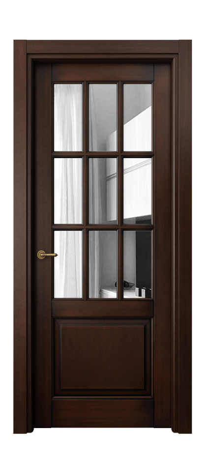 Межкомнатная дверь Тоскана Грильято 6312 Бук тёмный с патиной Двустороннее зеркало, триплекс Цена 1026640 ₸ | Volhovec