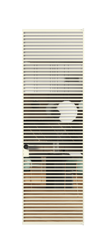 Алюминиевая дверь АЛПЛ040.07 Алюминий молочно-белый Прозрачное стекло "Кристал Вижн", калёное Цена 1511168  | Volhovec