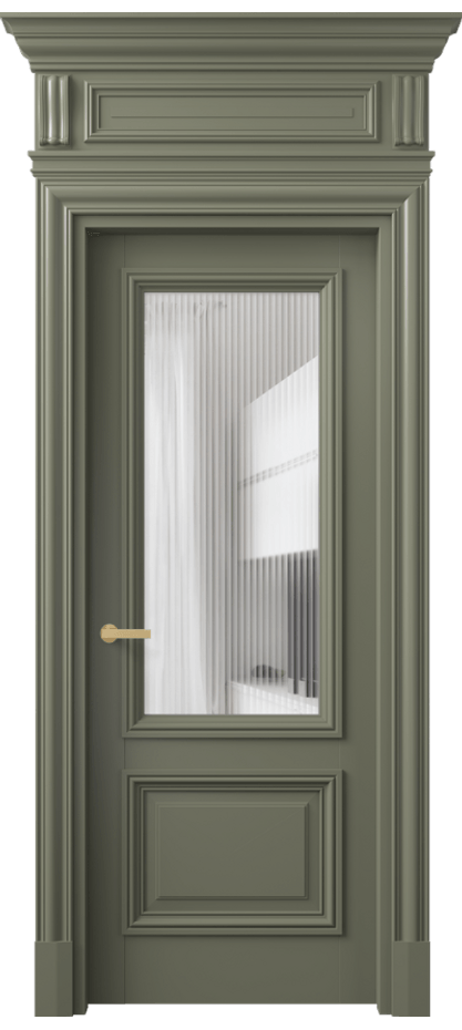 Дверь межкомнатная Антик 7302 Матовый оливковый тёмный Рифлёное стекло "Мору", триплекс КЭП + Объёмный фриз + Карниз МОТ Цена 1272416 ₸ Наличники уже входят в базовый комплект. Фабрика дверей Волховец 8 (800) 551 43 19 Межкомнатная дверь Антик 7302 Матовый оливковый тёмный Рифлёное стекло "Мору", триплекс Цена 1272416 ₸ | Volhovec