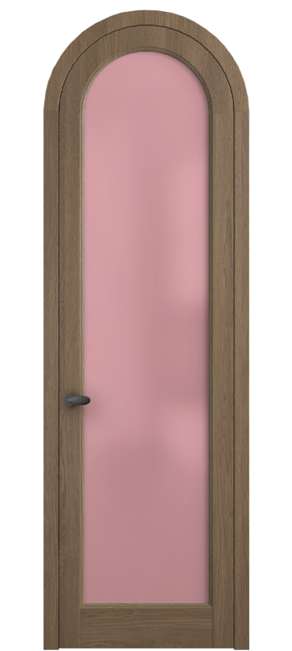 Межкомнатная дверь Palazzo 6814 Дуб джутовый матовый Сатинированное розовое стекло, триплекс, 6мм Цена 1211400 ₸ | Volhovec