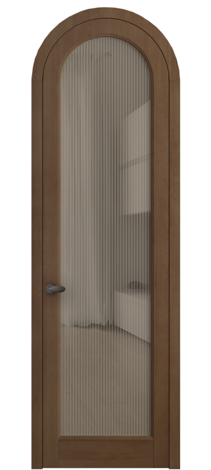 Межкомнатная дверь Палаццо 6814 Бук тёмный матовый Рифлёное бронзовое стекло "Мору", триплекс Цена 1358827 ₸ | Volhovec