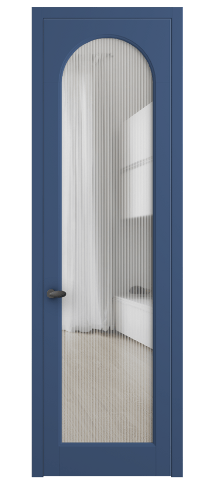 Межкомнатная дверь Palazzo 6804 Матовый белоснежный Рифлёное стекло "Moru", триплекс Цена 837000 ₸ | Volhovec