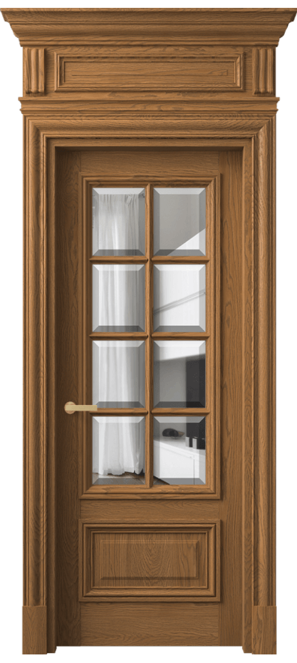 Межкомнатная дверь Антик 7316 Дуб пряный матовый Прозрачное стекло с фацетом Цена 2223766 ₸ | Volhovec