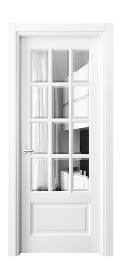 Дверь межкомнатная Тоскана Грильято 6313 Матовый белоснежный Двустороннее зеркало с фацетом, триплекс Гладкий наличник МБЛ Цена 898876 ₸ Наличники уже входят в базовый комплект. Фабрика дверей Волховец 8 (800) 551 43 19 Межкомнатная дверь Тоскана Грильято 6313 Матовый белоснежный Двустороннее зеркало с фацетом, триплекс Цена 898876 ₸ | Volhovec