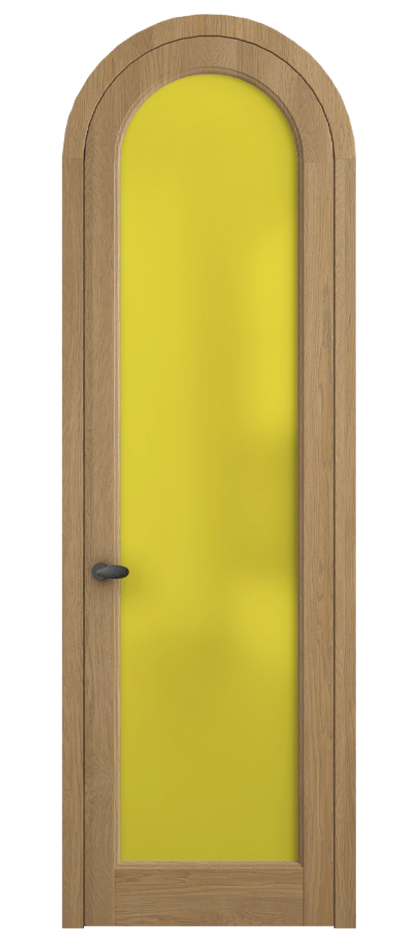 Межкомнатная дверь Palazzo 6814 Дуб пшеничный матовый Сатинированное жёлтое стекло, триплекс, 6мм Цена 1211400 ₸ | Volhovec