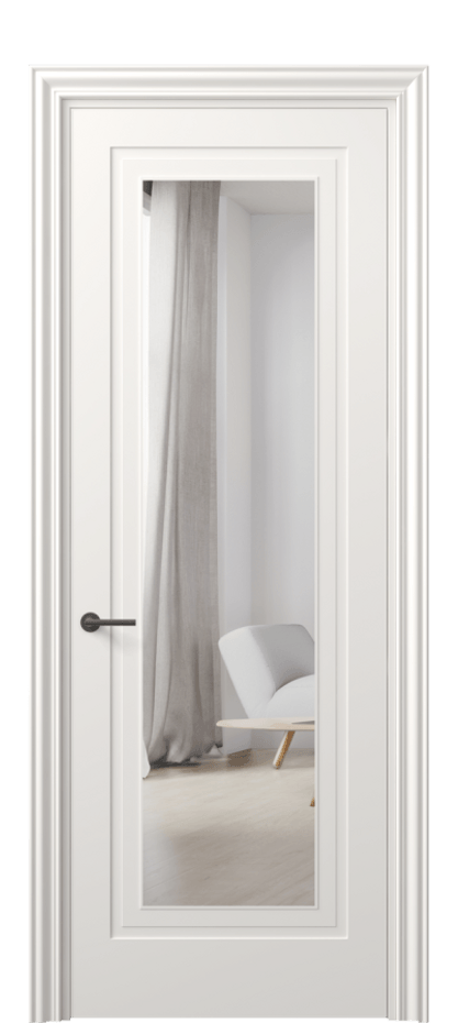 Дверь межкомнатная Mascot 8403 Матовый пудровый белый Двустороннее зеркало, триплекс Фигурный наличник МПБЛ Цена 364910 ₸ Наличники уже входят в базовый комплект. Фабрика дверей Волховец 8 (800) 551 43 19 Межкомнатная дверь Mascot 8403 Матовый пудровый белый Двустороннее зеркало, триплекс Цена 364910 ₸ | Volhovec