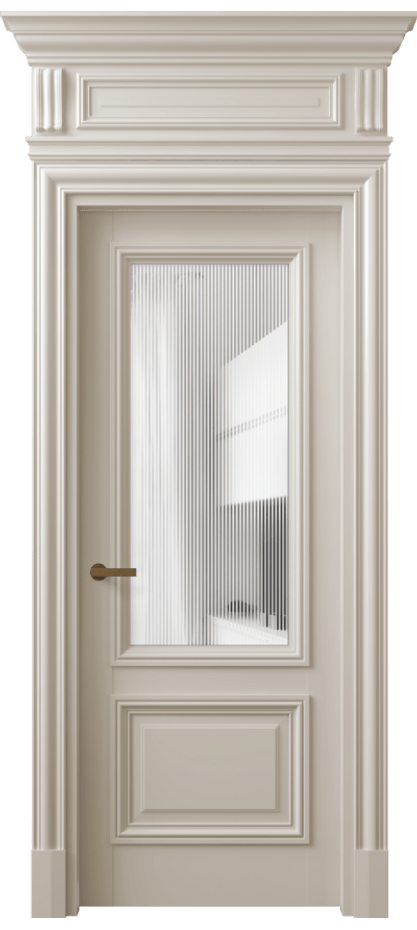 Межкомнатная дверь Antique 7302 Бук светло-бежевый Рифлёное стекло "Дюна", триплекс Цена 993590 ₸ | Volhovec