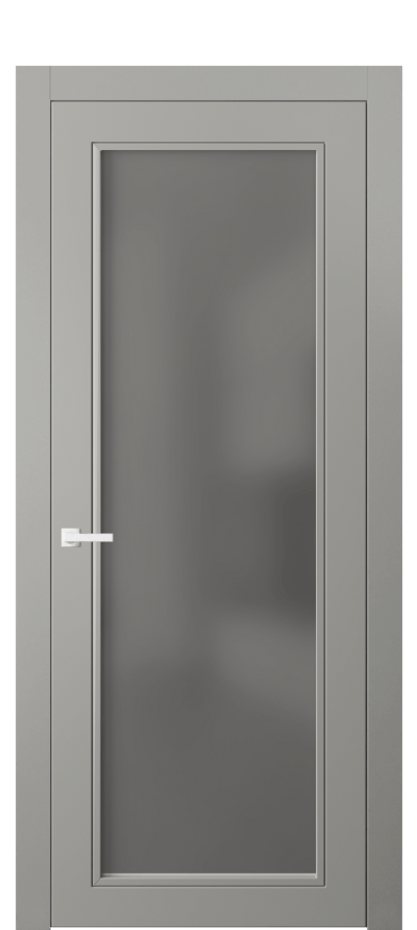 Межкомнатная дверь Neo Classic 8000 Матовый нейтральный серый Сатинированное серое стекло, триплекс Цена 372900 ₸ | Volhovec