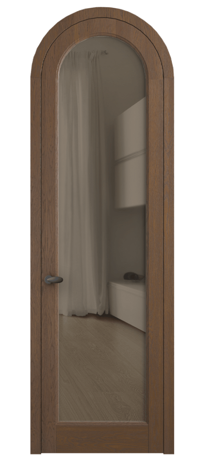 Межкомнатная дверь Палаццо 6814 Дуб каштановый матовый Прозрачное бронзовое стекло, триплекс Цена 1592506 ₸ | Volhovec