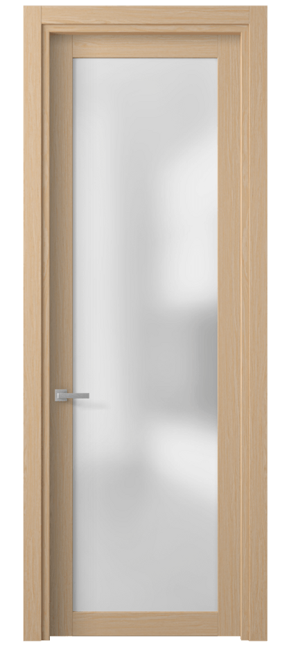 Межкомнатная дверь Planum 2102 Дуб молочный Сатинированное стекло Цена 364410 ₸ | Volhovec