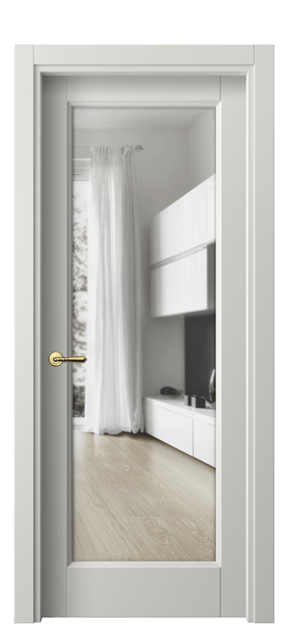 Межкомнатная дверь Galant 1402 Матовый серый Прозрачное стекло Цена 326970 ₸ | Volhovec